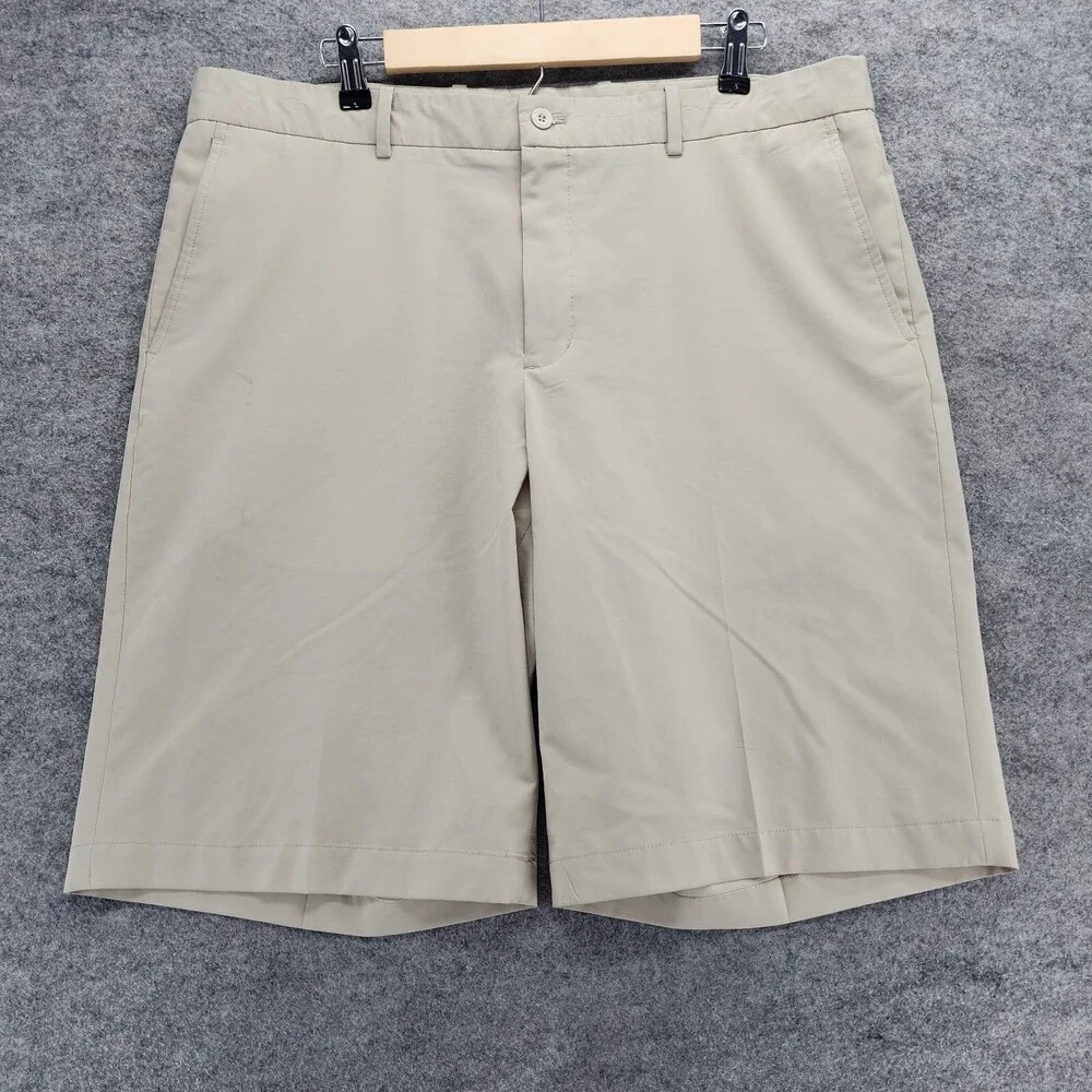 Slazenger Golf Shorts Mens 38 Khaki Chino Mid Rise